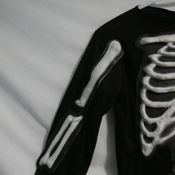 Black Skeleton Halloween Costume Without Skull, Gloves and Feet | Kids 8-10 - Picture 3 of 16